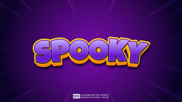 Spooky editable text effect font