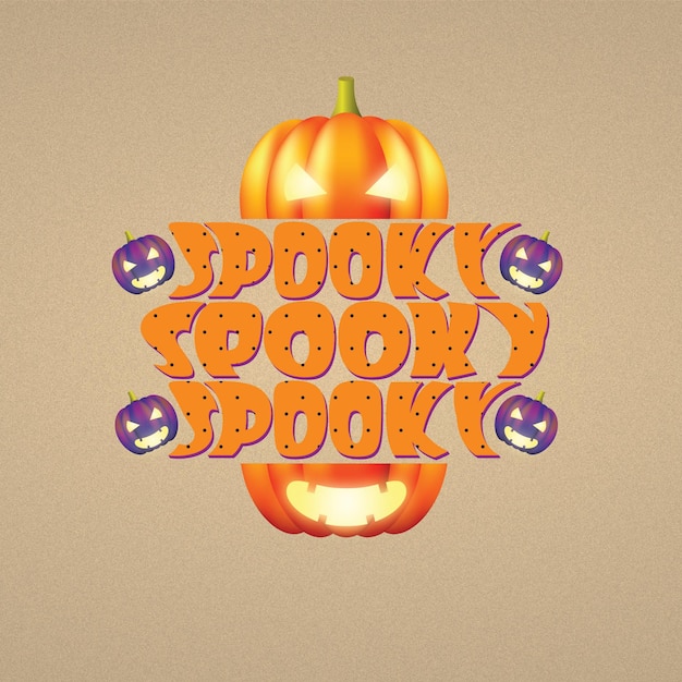 Spooky Halloween clip art Illustration Design