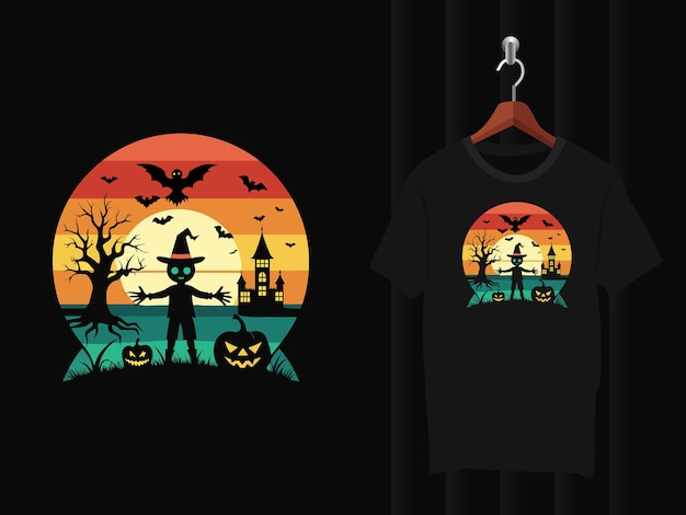 Spooky Halloween t shirt Design Vector Artwork