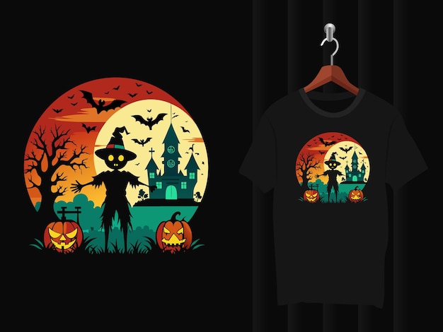 Spooky Halloween t shirt Design Vector Artwork