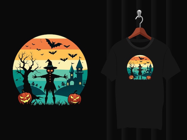 Spooky Halloween t shirt Design Vector Artwork