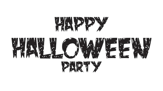 Spooky happy halloween party text 