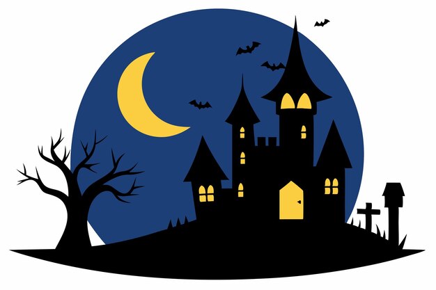 Vector spooky night vector illustrations cartoon amp clipart