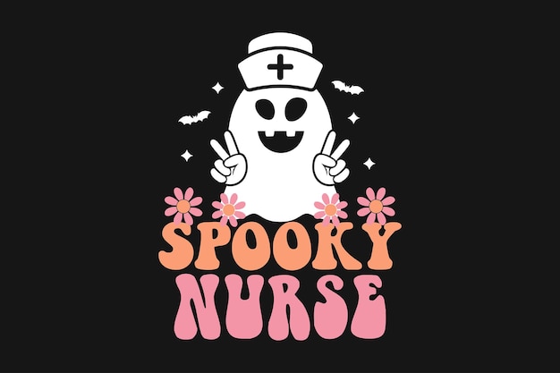 Spooky Nurse Boo Halloween T-shirt