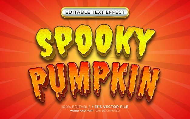 Spooky Pumpkin 3D Editable Text Effect