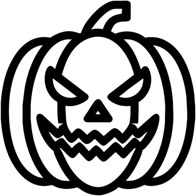 spooky pumpkin pictogram