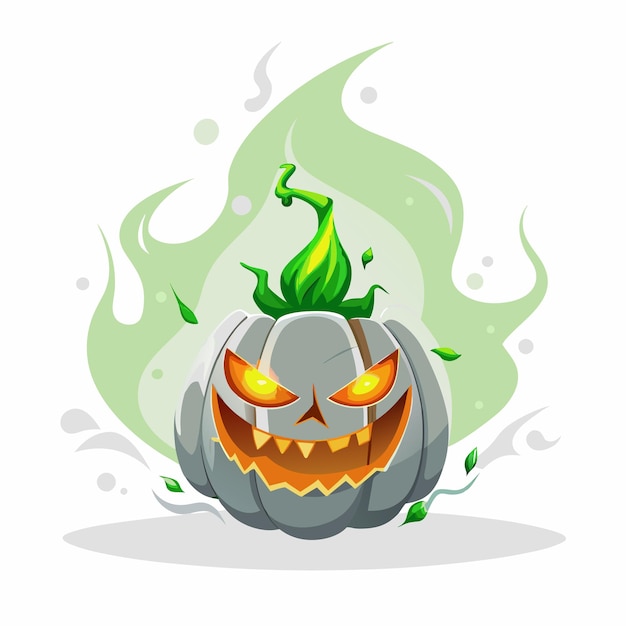 A spooky pumpkin with glowing eyes and a mischievous grin perfect for Halloween