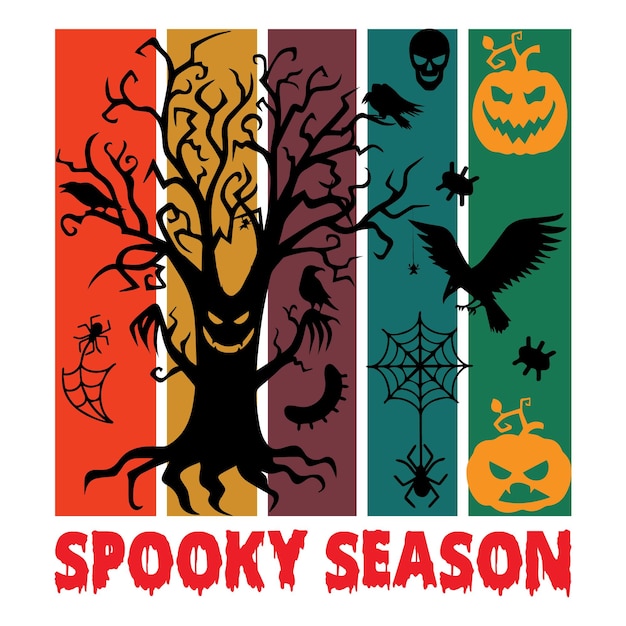 Spooky season. Halloween t-shirt design.