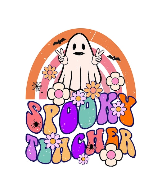 spooky teacher vector t-shirt and graphic design