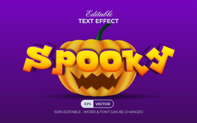 Spooky text effect fun style Editable text effect