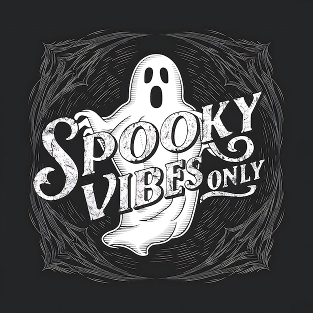 Vector spooky vibes only a beautiful halloween t shirt vector design