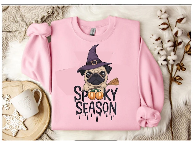 Spookywitchhalloweensublimation t shirt design