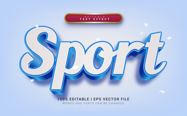 Sport 3d style font effect