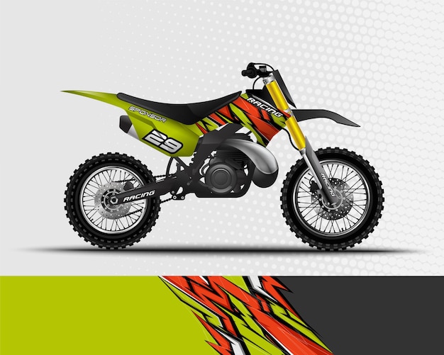 Sport background abstract design for racing motorcycle motocross dirt bike