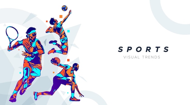 sport background national sports day celebration concept with abstract geometric ornament