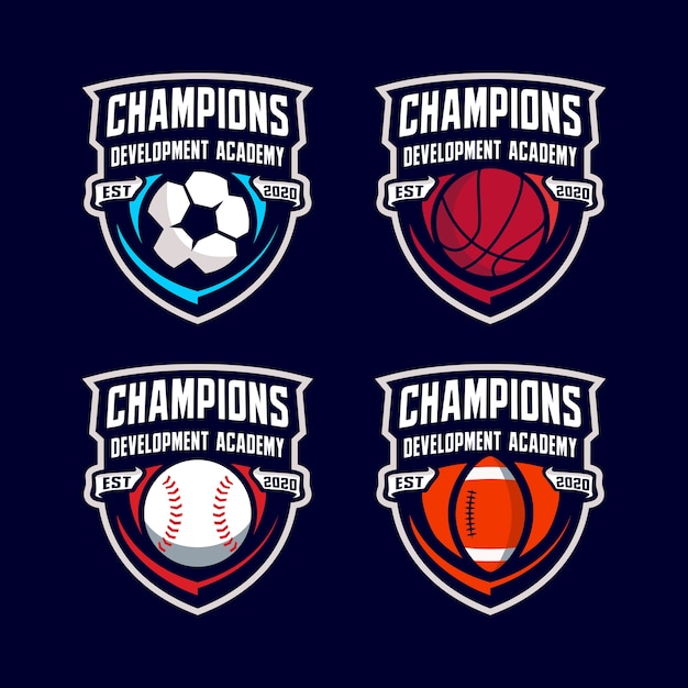 Sport ball badge logo template