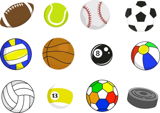 Sport Balls Vector Design Illustration Collection