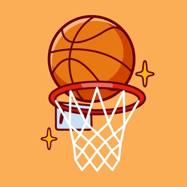 Sport basketball vector cartoon illustration