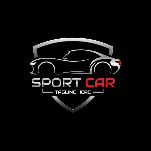 Sport car concept logo design template for automotive industry