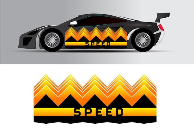 Sport car decal stripes Car tuning stickers speed racing stripes Red markings for transport p10