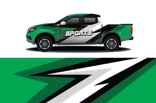 sport car decal wrap design vector