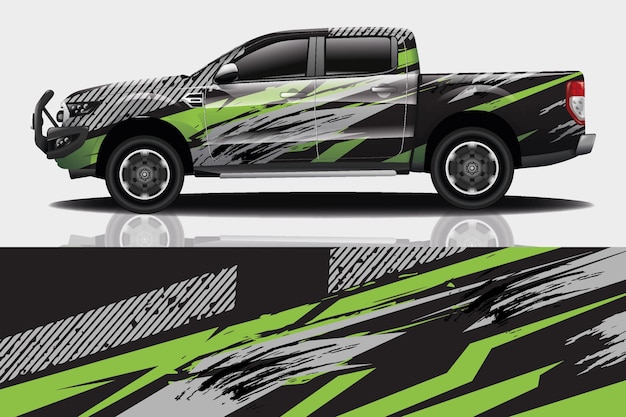 sport car decal wrap design vector