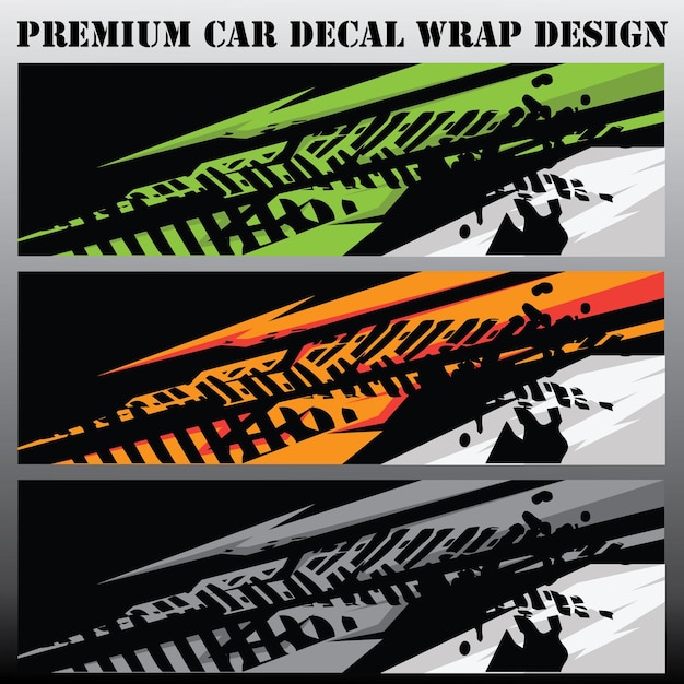 sport car decal wrap design vector