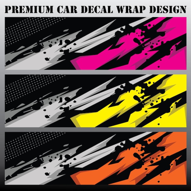 Vector sport car decal wrap design vector