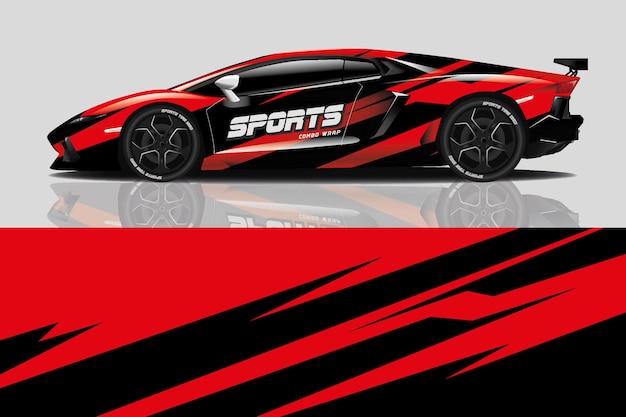 Sport Car Decal Wrap Design