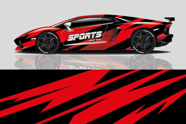 Sport Car Decal Wrap Design  