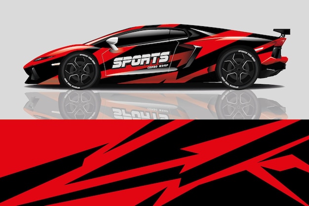 Sport Car Decal Wrap Design  