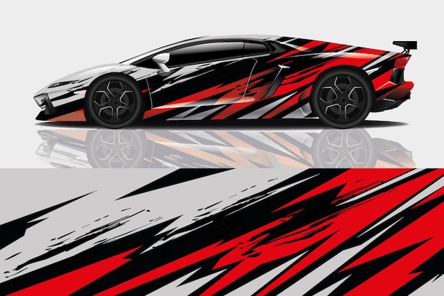 Sport Car Decal Wrap Design 