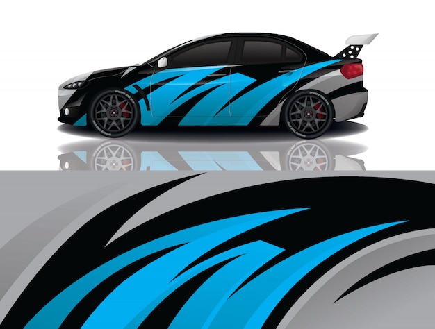 sport car decal wrap design 