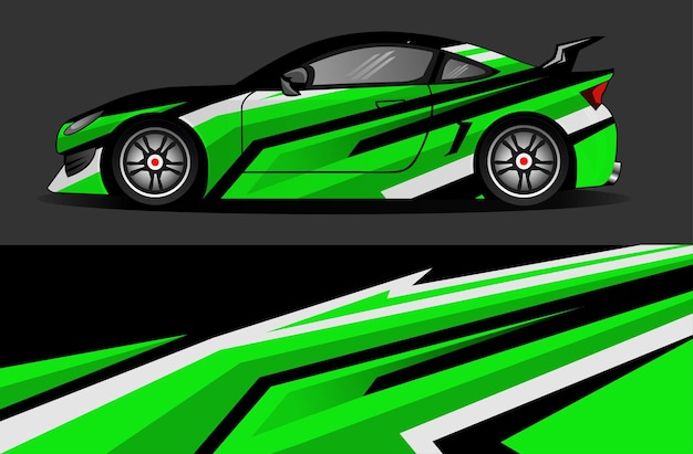 Sport car decal wrap design