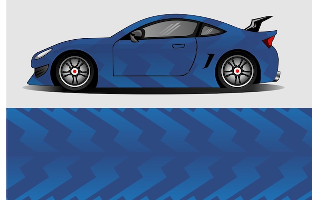 Sport car decal wrap design