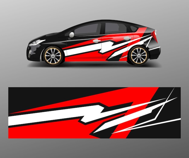 Sport car racing wrap design vector design template design vector