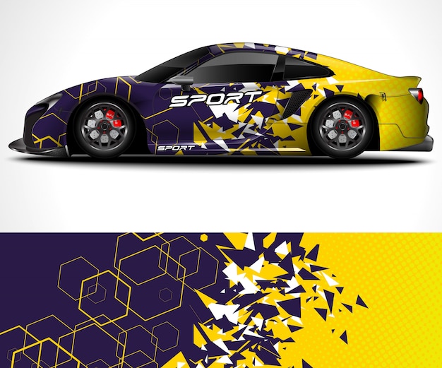 Sport Car Wrap design and vehicle livery