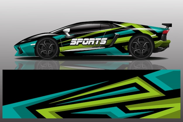 sport car wrap design