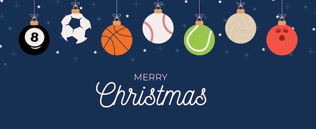 Sport Christmas greeting card..