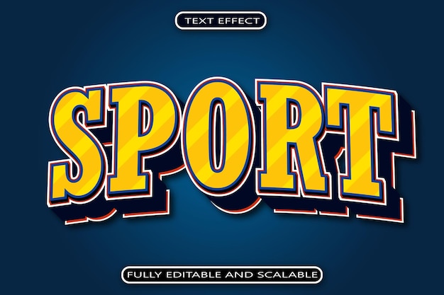 Sport Editable Text Effect 3 Dimension Modern Style