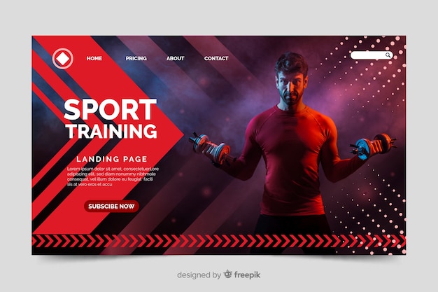 Sport gym landing page