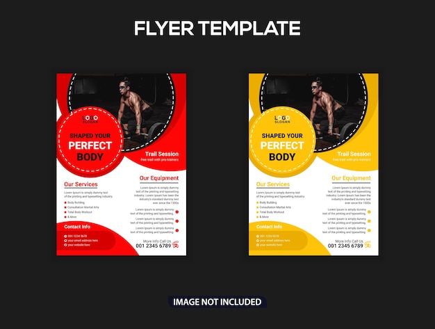 Sport and gym poster template