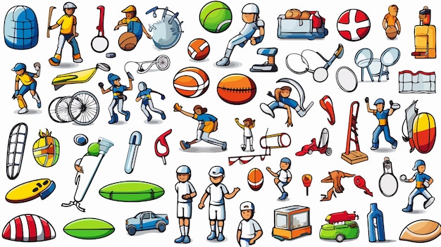 Vector sport icon set a set of sports icons design elements