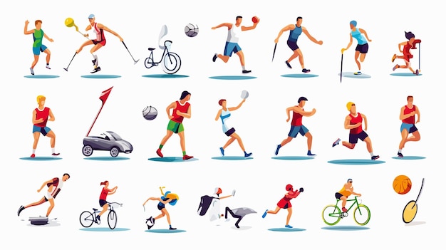 Vector sport icon set a set of sports icons design elements