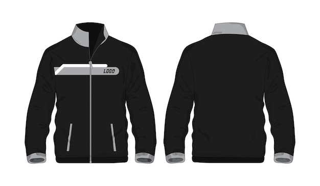 Sport Jacket Gray and black template shirt for design on white background. Vector illustration eps.