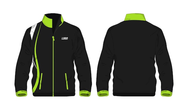 Sport Jacket green and black template for design on white background Vector illustration eps 10