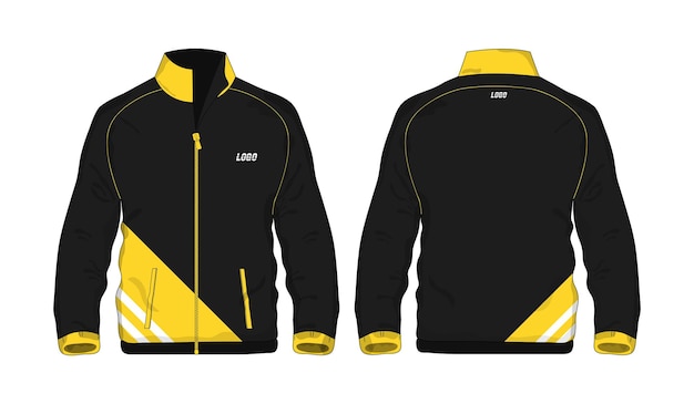 Sport Jacket Yellow and black template for design on white background Vector illustration eps 10