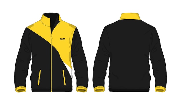 Sport Jacket Yellow and black template for design on white background Vector illustration eps 10