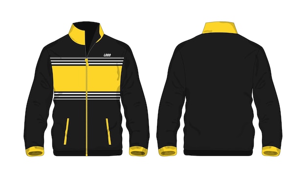 Sport Jacket Yellow and black template for design on white background Vector illustration eps 10