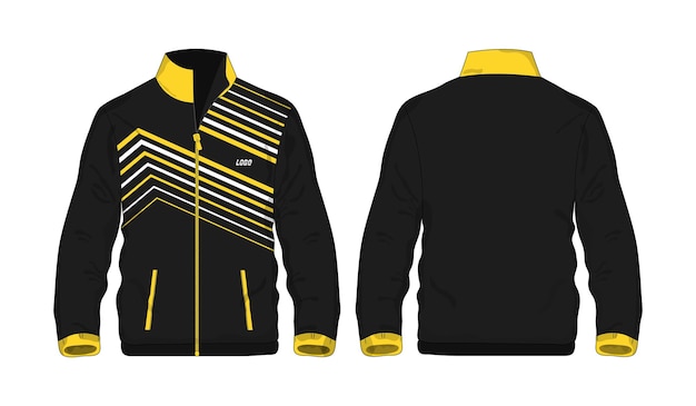 Sport Jacket Yellow and black template for design on white background Vector illustration eps 10